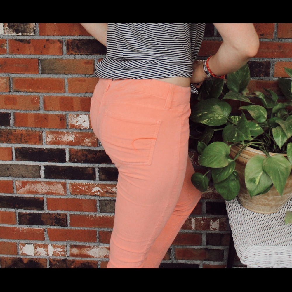 AE pink corduroy pants